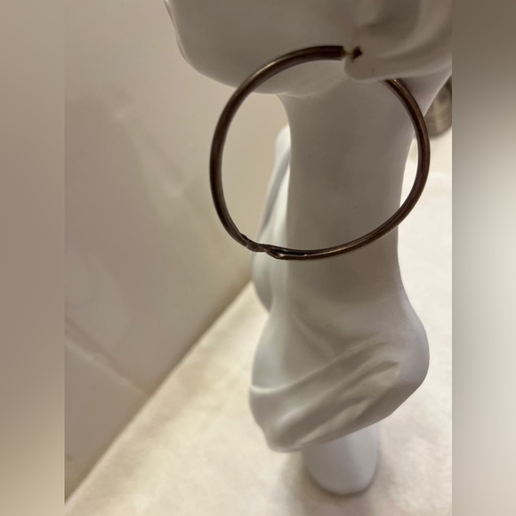 Vintage Silver Hoop Earrings - Picture 6 of 13